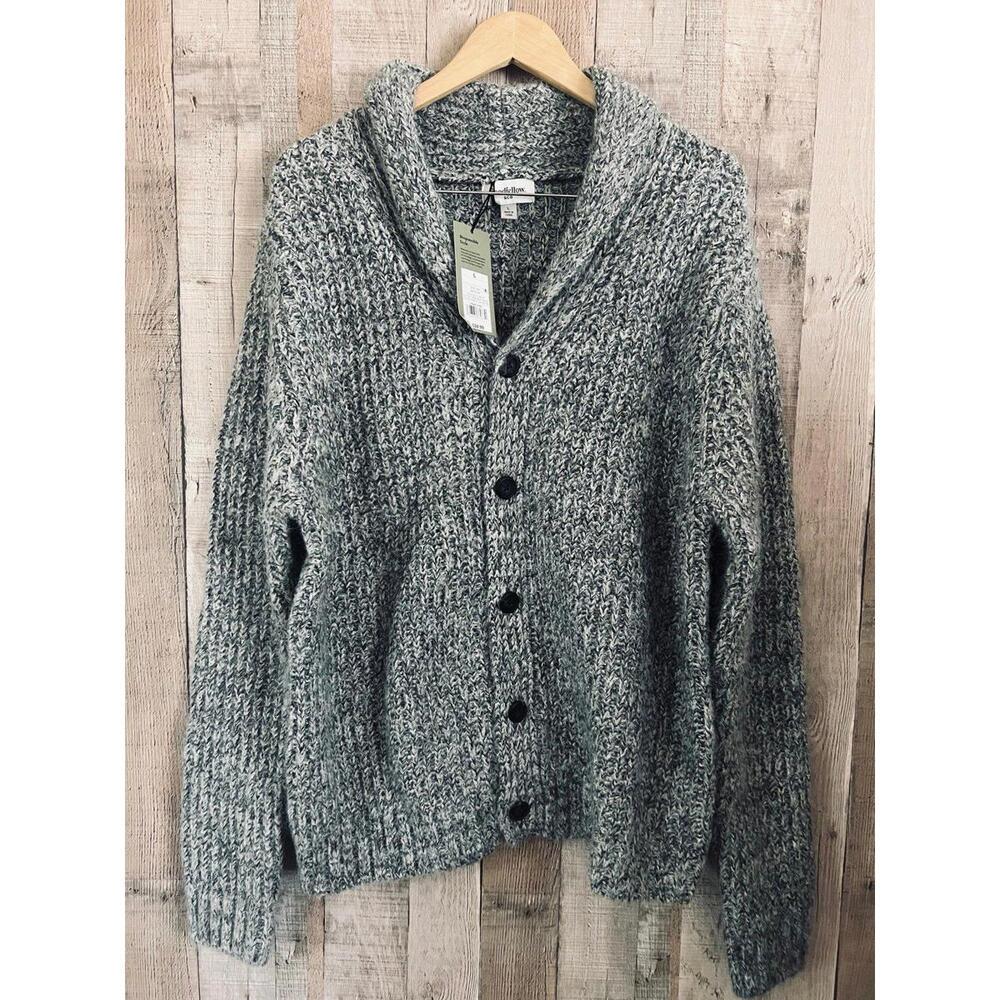 Goodfellow Cardigan Sweater Mens Small Shawl Neck Gray